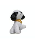 Warm Color Teddy Series Beckoning Figure Gardening Decoration Car Ornaments(Black and White)