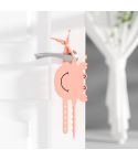 Silica Gel Door Closing Buffer Silent Lock Cover Door Clip Pad(Pink Crab)