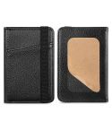 Multifunctional PU Leather Phone Back Sticker Card Bag With Bracket Function(Black)