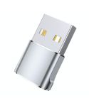 USB 2.0 Male To USB-C / Type-C Female Adapter, Support Charging & Transmission Data(Silver)