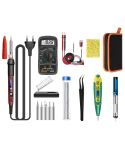 ANENG SL103 17pcs/set Intelligent Digital Display Temperature Adjustment Household Constant Temperature Soldering Iron Set 60W Internal Heat Welding Tool Kit(EU Plug)