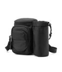 Men Shoulder Crossbody Bag Waist Pack With Removable Mug Pocket(Black)