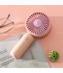 Handheld USB Charging Portable Desktop Small Electric Fan(Pink)