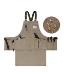 Canvas Electric Craftsmen Multi Pocket Tool Apron(Khaki)