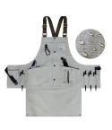 Canvas Electric Craftsmen Multi Pocket Tool Apron(Gray)