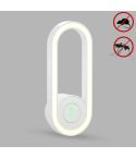 Ultrasonic Night Light Mosquito Repellent Household Mite Remover Repellent, US Plug(White)
