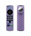 2pcs Remote Control Case For Amazon Fire TV Stick 2021 ALEXA 3rd Gen With Airtag Holder(Purple)