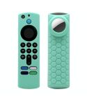 2pcs Remote Control Case For Amazon Fire TV Stick 2021 ALEXA 3rd Gen With Airtag Holder(Mint Green)