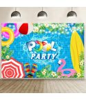 80x120cm Summer Pool Party Decoration Backdrop Swimming Ring Photography Background Cloth(11415879)