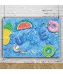 80x120cm Summer Pool Party Decoration Backdrop Swimming Ring Photography Background Cloth(11418489)