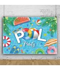 80x120cm Summer Pool Party Decoration Backdrop Swimming Ring Photography Background Cloth(11418495)