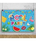 80x120cm Summer Pool Party Decoration Backdrop Swimming Ring Photography Background Cloth(11311789)