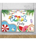 80x120cm Summer Pool Party Decoration Backdrop Swimming Ring Photography Background Cloth(11311790)