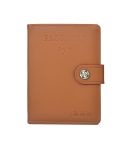 Dibaoleiou Buckle PU Leather ID Card Storage Bag Multifunctional Passport Case(Brown)