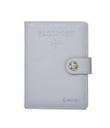 Dibaoleiou Buckle PU Leather ID Card Storage Bag Multifunctional Passport Case(Grey)