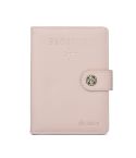 Dibaoleiou Buckle PU Leather ID Card Storage Bag Multifunctional Passport Case(Pink)