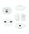 For JBL Vibe Beam Headphone Silicone Waterproof Dustproof Protective Case(White)