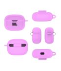 For JBL Vibe Beam Headphone Silicone Waterproof Dustproof Protective Case(Light Purple)