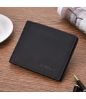 DEABOLAR Multifunctional Men Short PU Leather Wallet Multi-Card Coin Purse(Black)