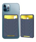 AhaStyle PT133-A-S Mobile Phone Adhesive Silicone Card Case(Blue)