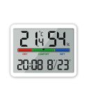 Magnetic LCD Digital Aalarm Clock Large Screen With Temperature Humidity Display(8280 White)