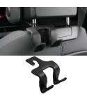 Car Double Hook Stainless Steel Rear Headrest Mobile Phone Holder(Black)
