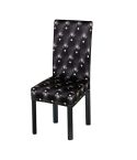Anti-Fouling Household Chair Cover Dining Chair Sleeve One-Piece Stretch Chair Cover(Black)
