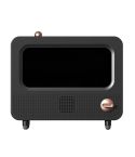 USB White Noise Simulation Flame Fire Furnace Aromatherapy Machine Indoor Large Spray Measurement Humidifier(Black)