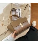 Women Vintage Wing Shape Frosted Handbag Versatile Chain Crossbody Bag(Khaki)