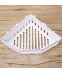 Triangle Shelf Kitchen Bathroom Toiletries Storage Rack(White)