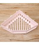 Triangle Shelf Kitchen Bathroom Toiletries Storage Rack(Khaki)