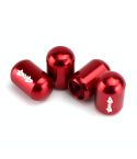 4pcs/set Aluminium Alloy Auto American Style Tyre Capsule Valve Cap(Red)