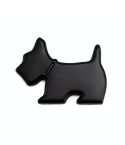 Cute Pet Dog Car Decal Puppy Metal Vehicle Emblem Decorative Stickers(Black)