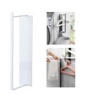 Wall Mounted Metal Clothes Hanger Storage Rack Multifunctional Shelf for Closet(White)