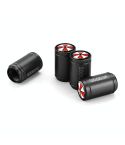 4pcs /Set Umbrella Metal Tire Valve Caps Automobile Universal Modified Valve Covers(Black)