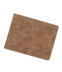 MenBense Men Short Wallet Retro Frosted Multi Card Wallet(Brown)