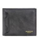 Menbense Men Short Wallet Casual Multi-Card Coin Purse(Black)