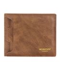 Menbense Men Short Wallet Casual Multi-Card Coin Purse(Light Brown)