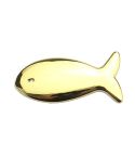 Fish-Shaped Car Metal Stickers Car Body Tail Marker Decorative Decals(Gold)