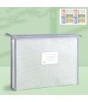 YAOJIE Student Subject Classification Storage Bag EVA 3D Thicken A4 Exam Special File Bags(Gray)
