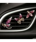 3pcs/set Metal Butterfly Dragonfly Bee Car Air Vent Aromatherapy Decorative Clip(Rose Red)