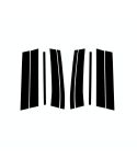 For 2003-2014 Volvo XC90 10pcs /Set Universal B-pillar Decorative Sticker for Left and Right Drive(Black)