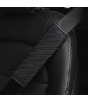 3D Striped Mesh Car Seat Belt Cover Shoulder Pads(Black)