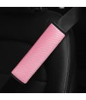 3D Striped Mesh Car Seat Belt Cover Shoulder Pads(Pink)