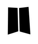 For 2003-2009 Nissan 350z 2pcs /Set Universal B-pillar Decoration Sticker for Left and Right Drive(Black)