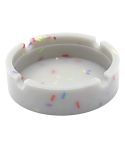 8.3x2.3x0.5cm Round Silicone Luminous Ashtray Fluorescent Car Ashtray(Grey)