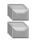 10pcs A4 Waterproof Transparent Thickened Folder Archive Bag(Ordinary Twill Style)
