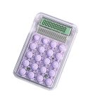 Small Silent Simple Calculator Mini Candy Dormitory Student Office Exam Tool(Purple)