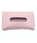 Car Armrest Box Sun Visor Hanging Leather Tissue Box(Pink)