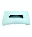 Car Armrest Box Sun Visor Hanging Leather Tissue Box(Blue)
